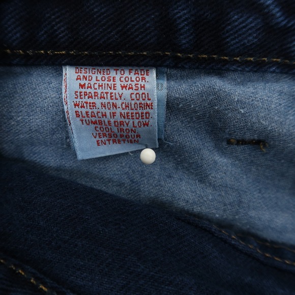 Vintage Girbaud Brand X Jeans Youth 18 (28x28) Dark Blue High Waist Tapered - Picture 13 of 16
